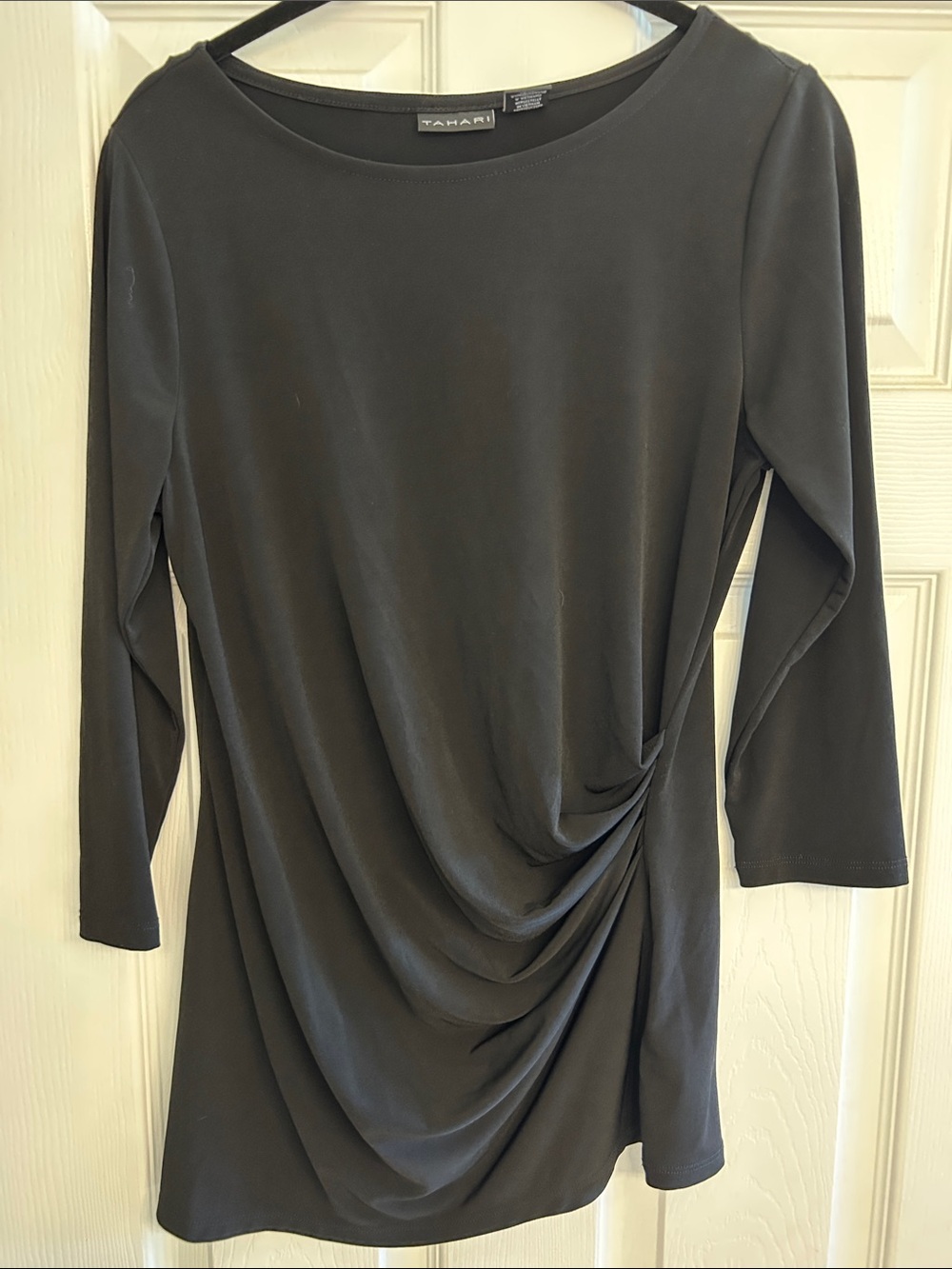 Tahari Draped 3/4 sleeve Top